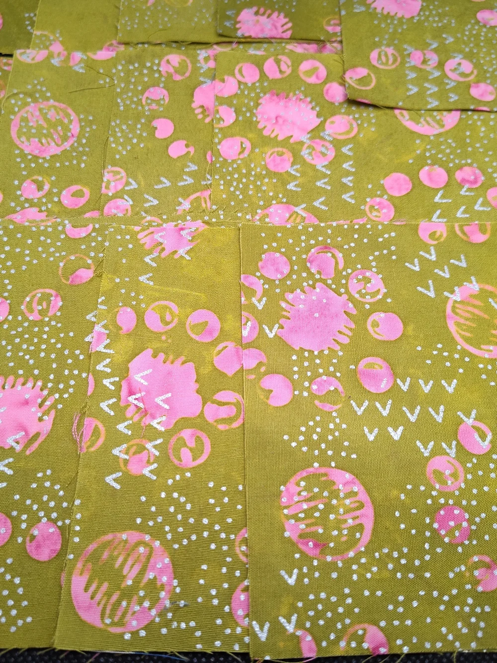 13 4.50 INCH Batik Fabric SQUARES
